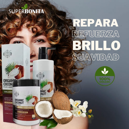 Coco Orgánico Seco o débil liso o rizado