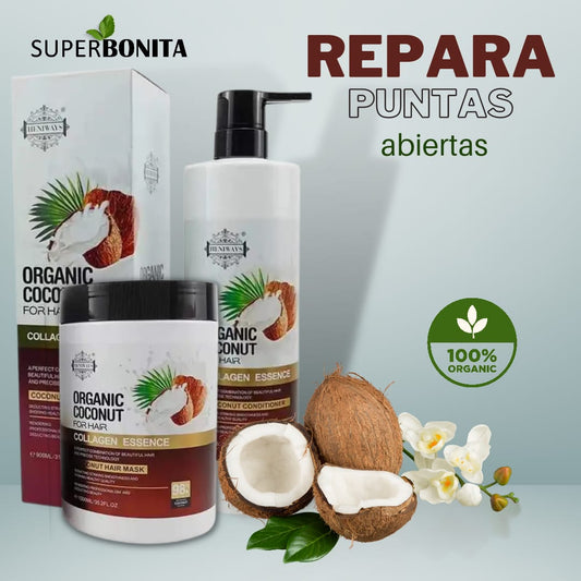 Coco Orgánico Seco o débil liso o rizado