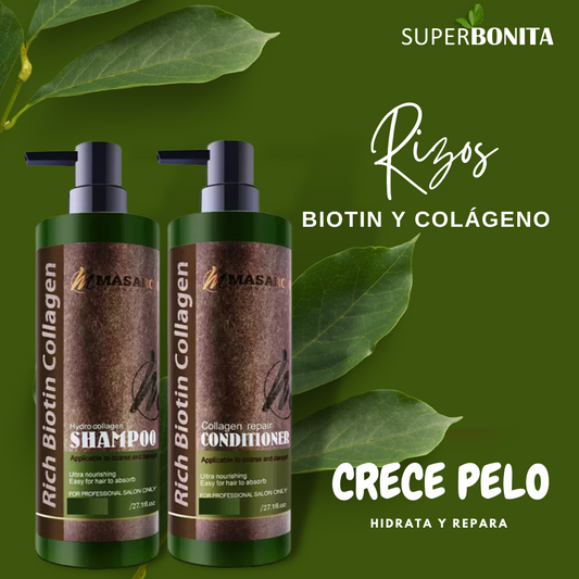 Biotin y colágeno crecimiento/ LISO O RIZADO