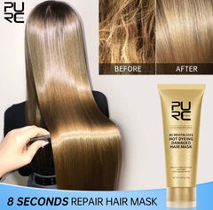 PURC 8 Seconds Magic Hair Mask Keratin Straightening Repair Damaged Frizy Treatment Soft Smoothing Professional Hair Care Cream
