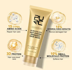 PURC 8 Seconds Magic Hair Mask Keratin Straightening Repair Damaged Frizy Treatment Soft Smoothing Professional Hair Care Cream