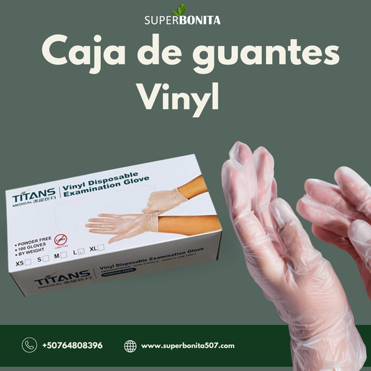 CAJA DE GUANTES 100 UNIDADES  DE VINYL