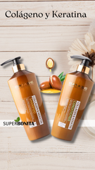 Colageno y keratina shampoo y mask