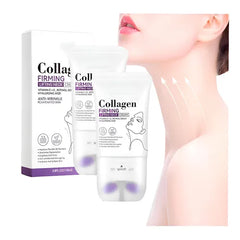 SADOER colágeno reafirmante crema para el cuello Lifting hidratante brillo mensaje rodillo cuello crema de belleza productos para el cuidado de la piel