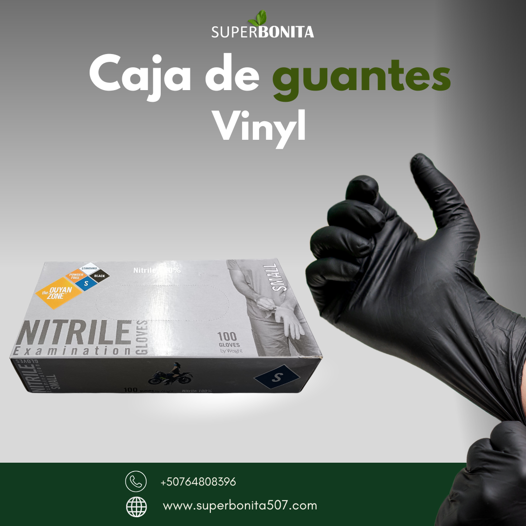 Guantes de nitrilo negro 100 unidades