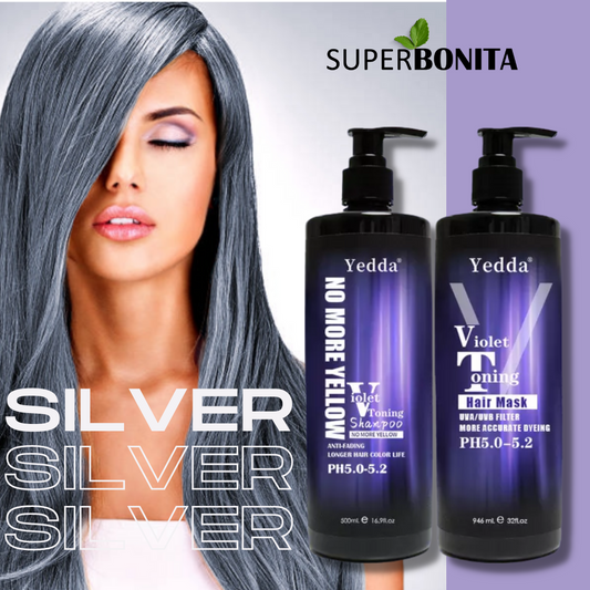 Matizante silver shampoo y acondicionador