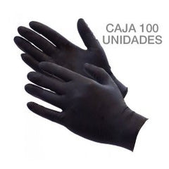 Guantes de nitrilo negro 100 unidades